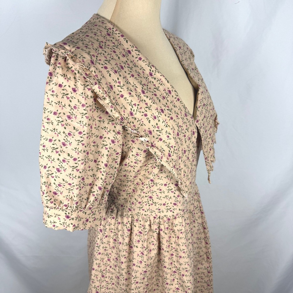 NWOT English Factory Statement Collar Floral Cottagecore Mini Dress Size Medium - Picture 5 of 12